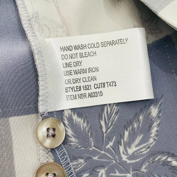 Silk Lore by Beth Terrell Silk Patchwork Floral Shirt Blouse Size 1X Worn Once - Picture 9 of 9